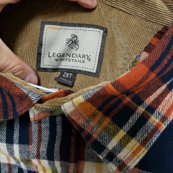 Legendary Whitetails 100% cotton Buck Camp Flannel shirt sz XXL - Picture 3 of 7